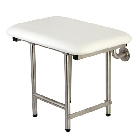 Adascape Wall Mount Shower Seat, 22-3/4" L, 304 Stainless Steel, Brushed Stainless Steel KBSS2216P